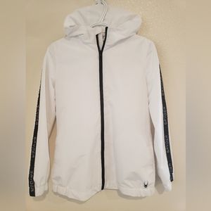 Spyder Warm Core Hoodie Full Zip Jacket Size S/P/P White Double Lure